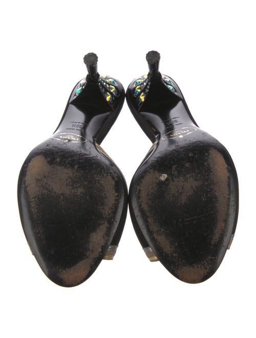 Prada Leather Striped Slides