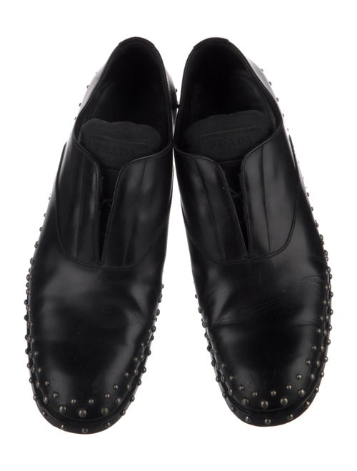 Prada Leather Studded Accents Oxfords