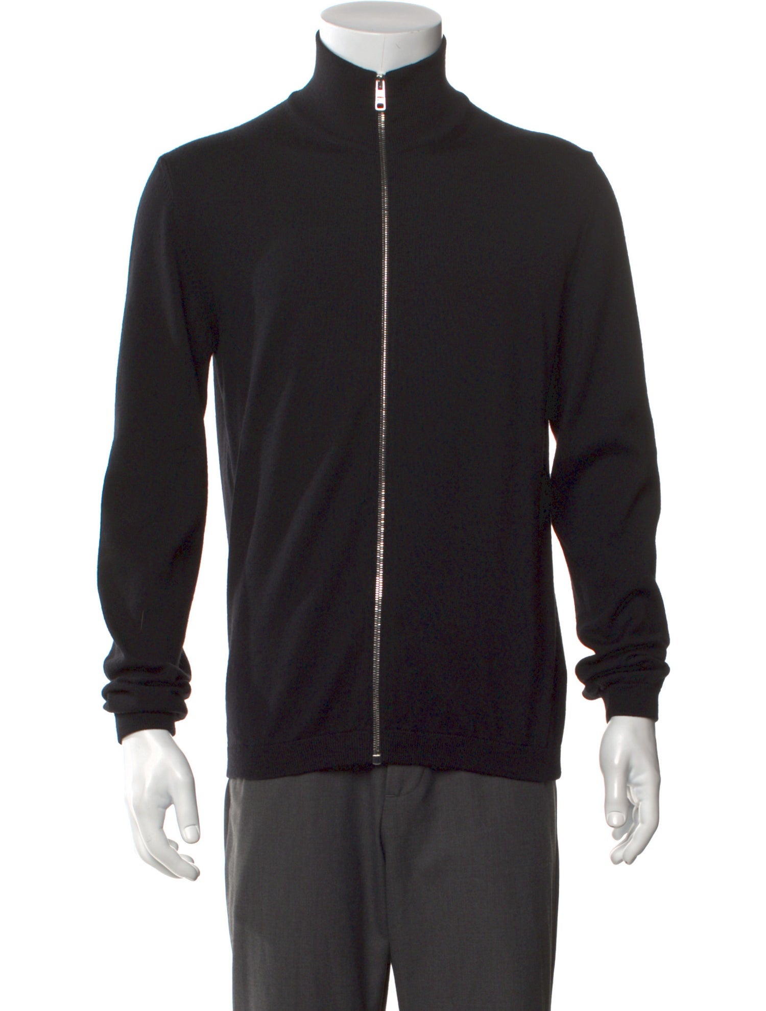 Prada Virgin Wool Turtleneck Cardigan