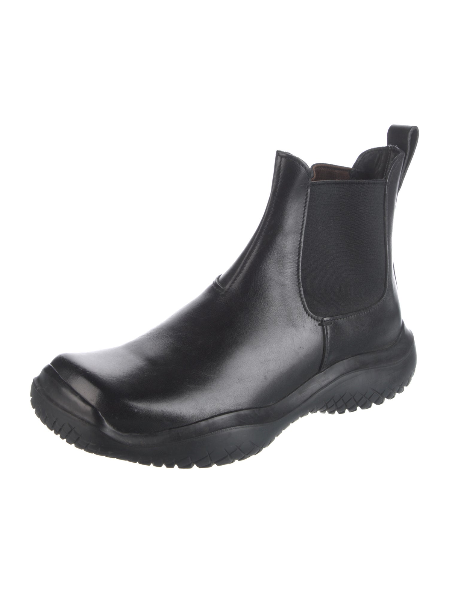 Prada Sport Leather Chelsea Boots