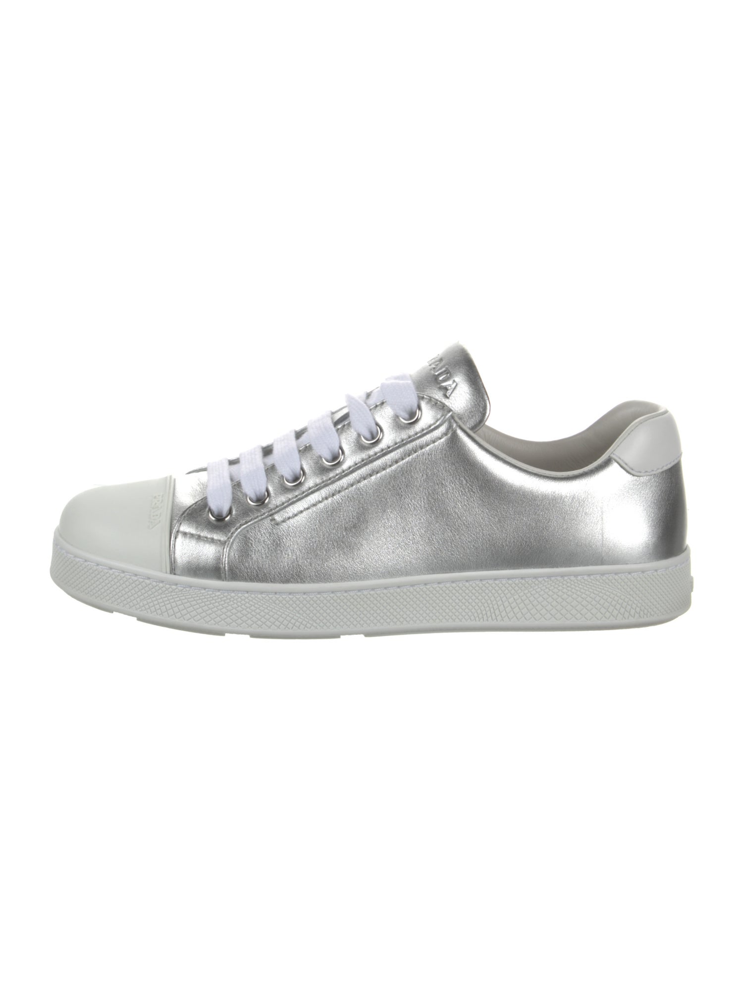 Prada Leather Colorblock Pattern Sneakers