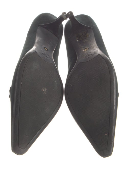 Prada Suede Chain-Link Accents Pumps