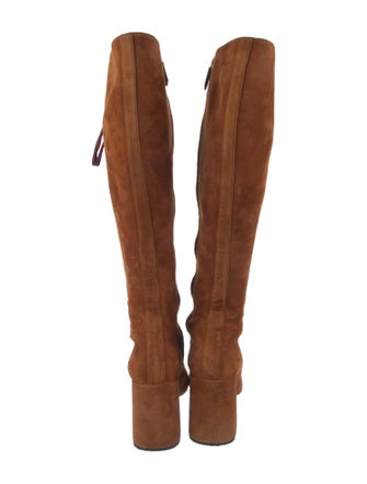 Prada Suede Lace-Up Boots