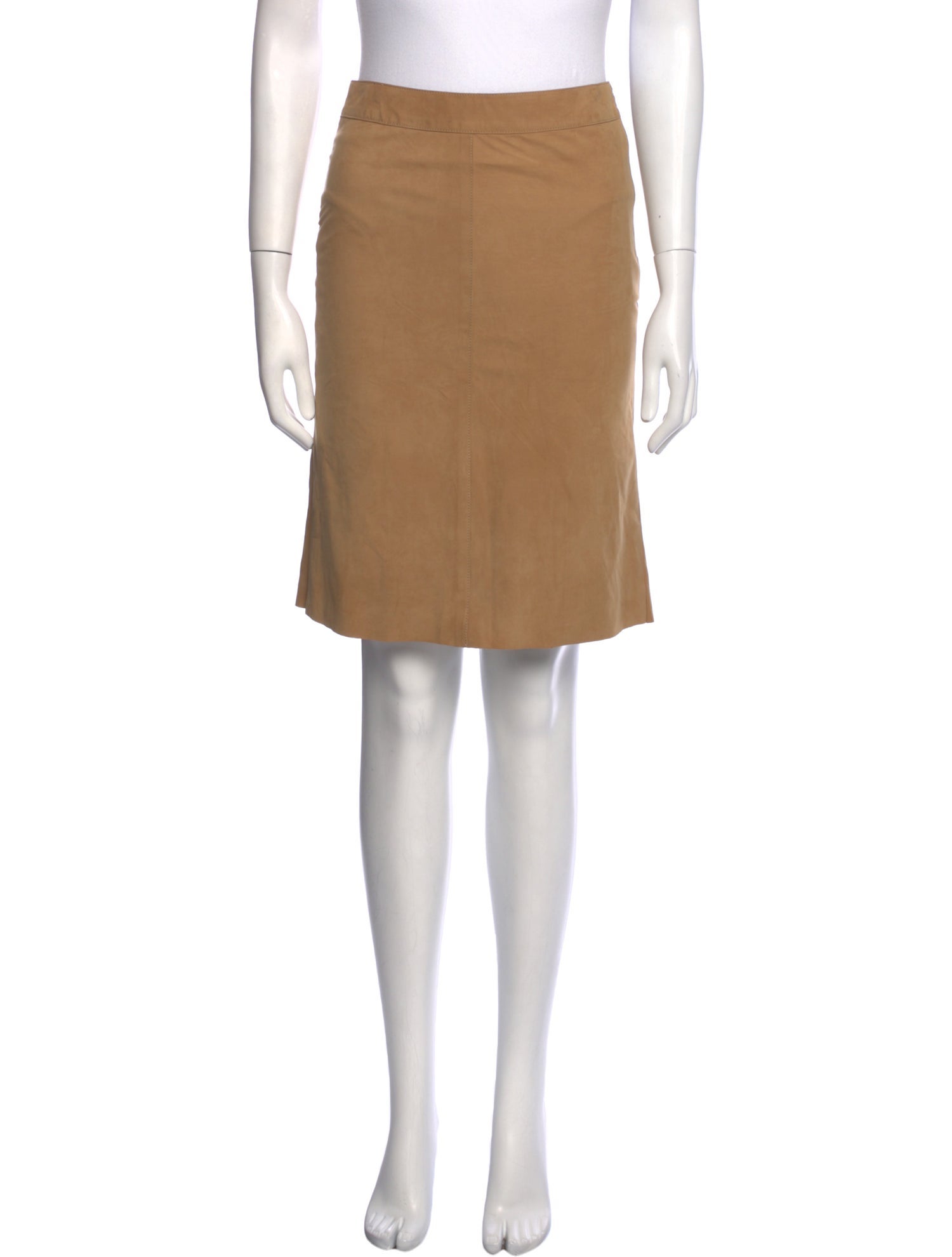 Prada Leather Knee-Length Skirt