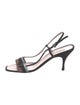 Prada Grosgrain Trim Slingback Sandals