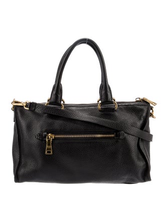 Prada Enameled Metal Triangle Top Handle Bag