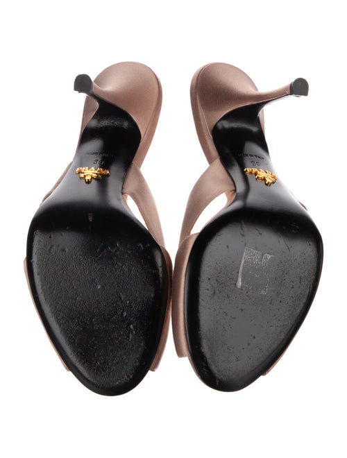 Prada Satin Crystal Embellishments Slides