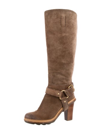 Prada Suede Riding Boots