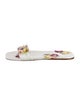 Prada Leather Floral Print Slides