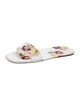 Prada Leather Floral Print Slides