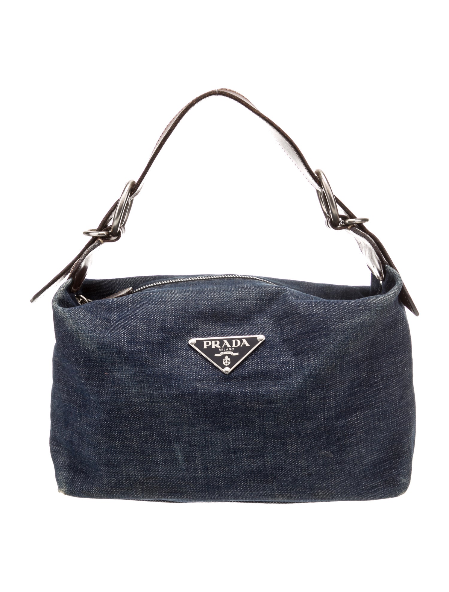 Prada Enameled Metal Triangle Ring