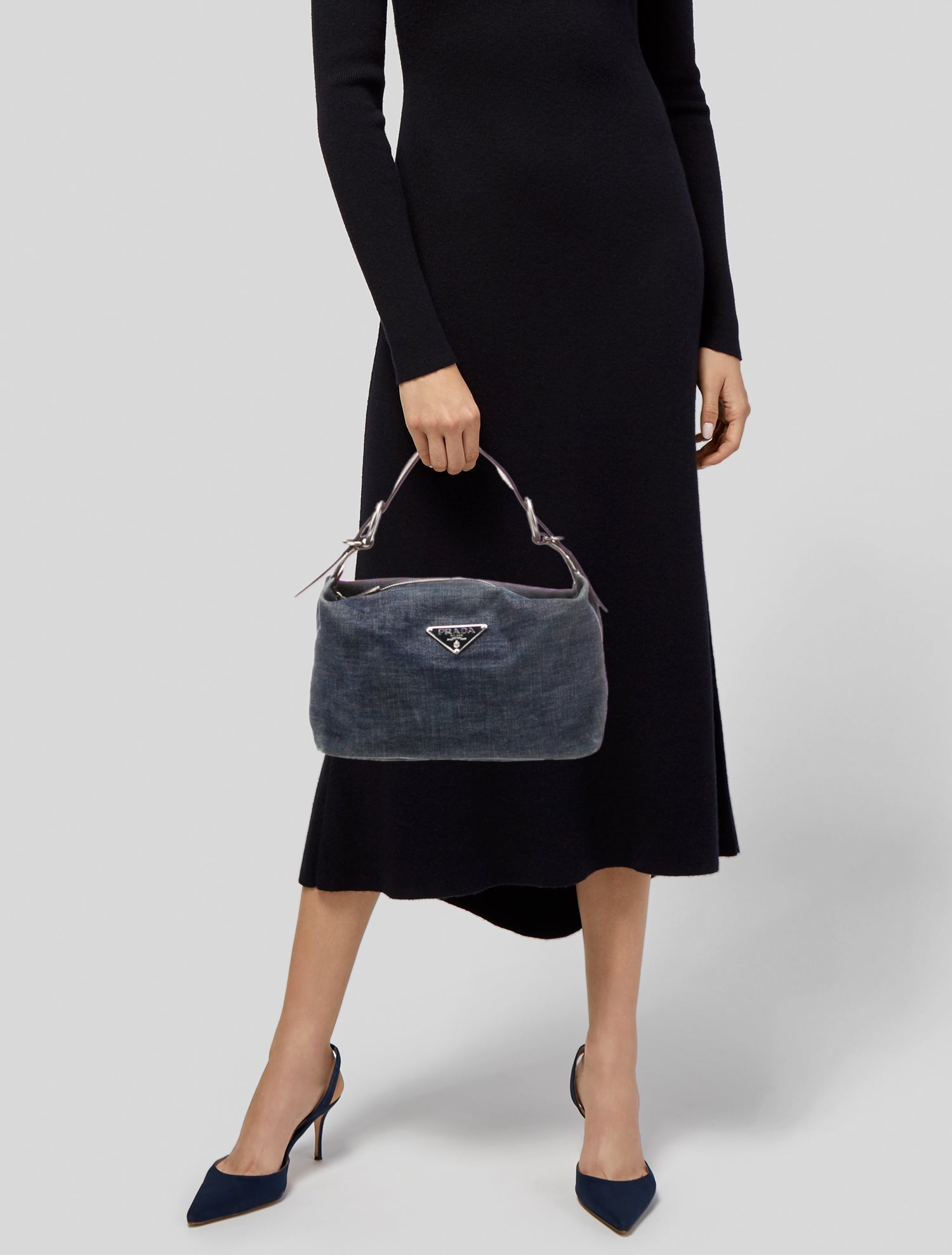 Prada Enameled Metal Triangle Ring