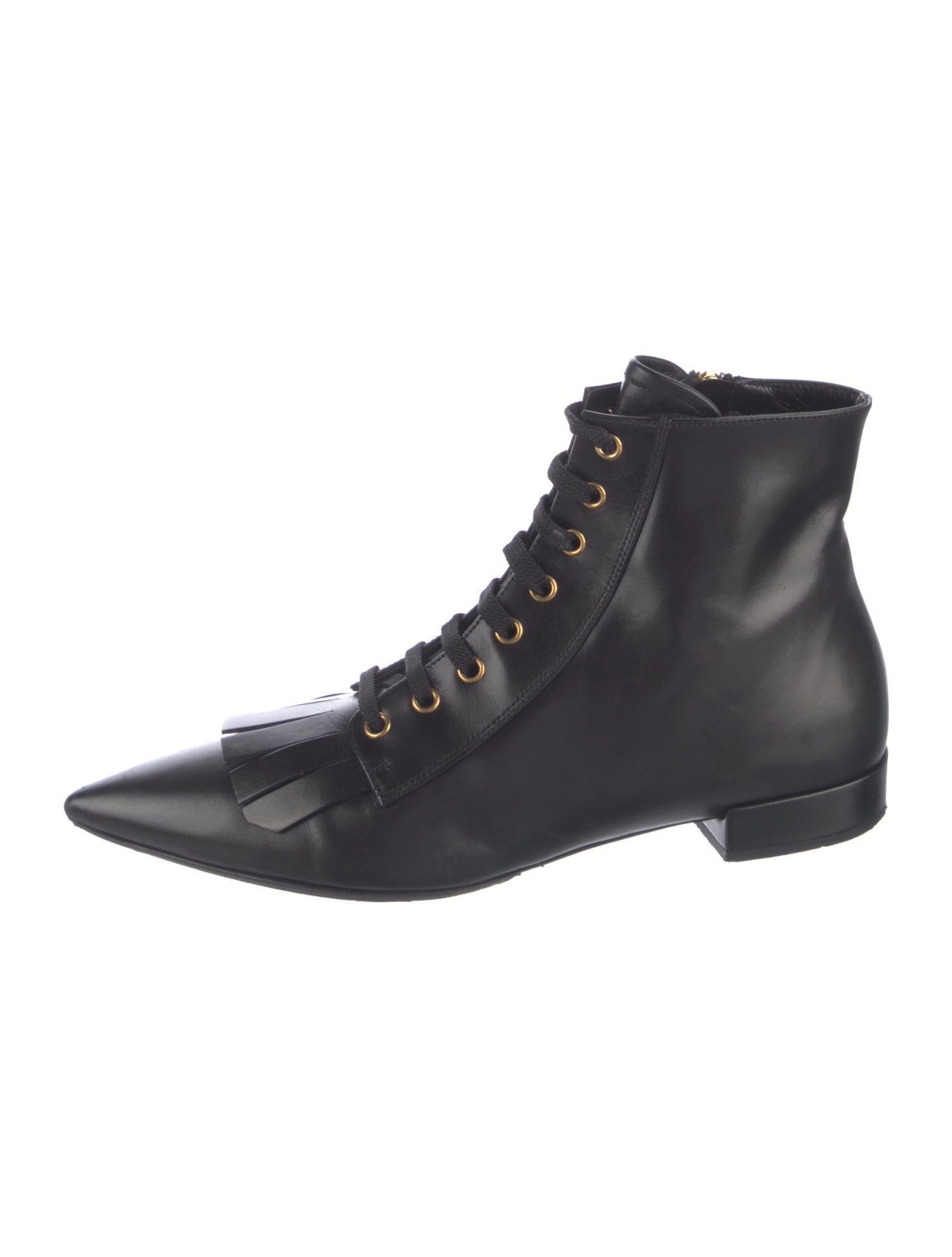 Prada Leather Lace-Up Boots