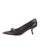 Prada Leather Chain-Link Accents Pumps