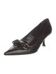 Prada Leather Chain-Link Accents Pumps