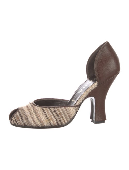 Prada Patterned D'Orsay Pumps
