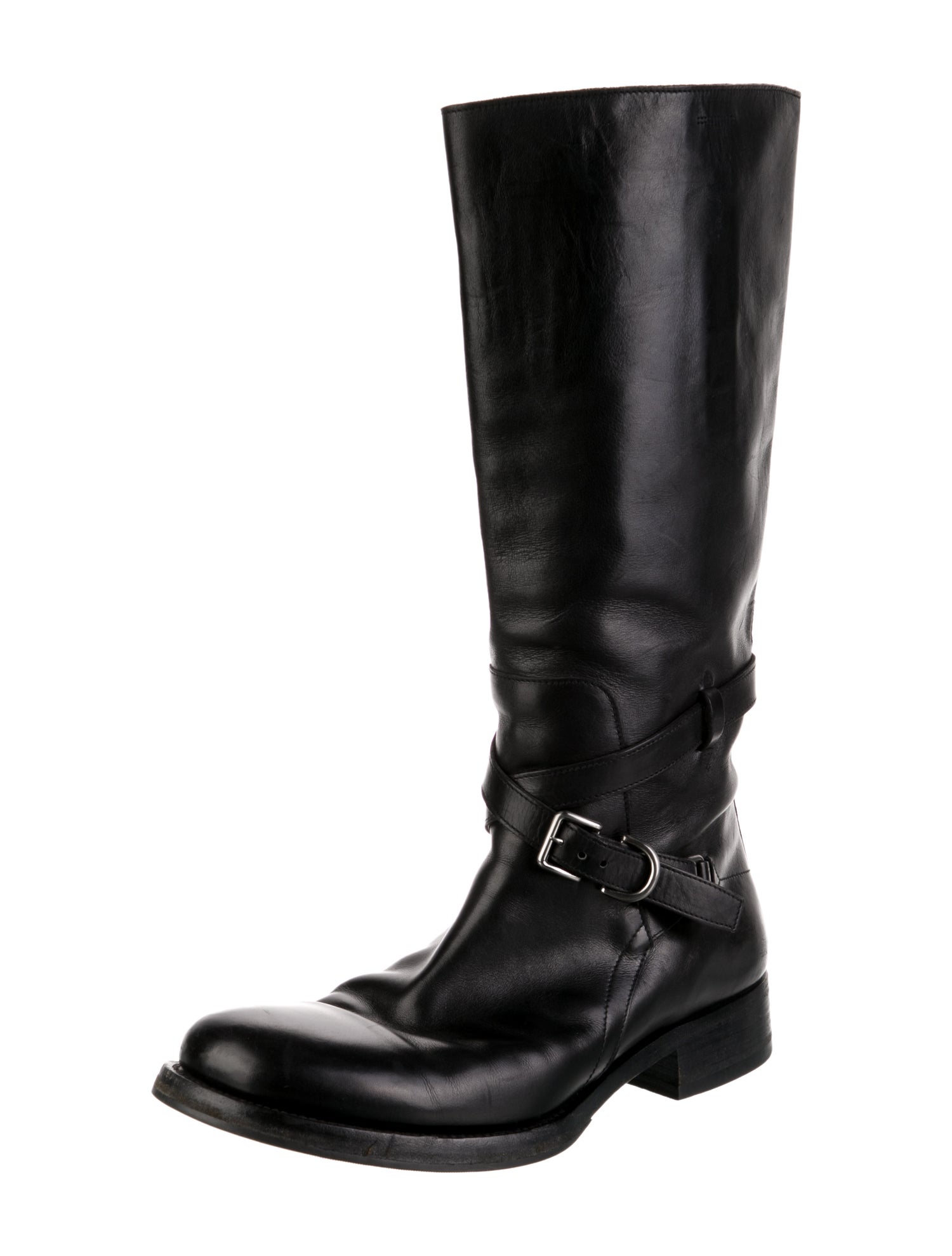 Prada Leather Riding Boots
