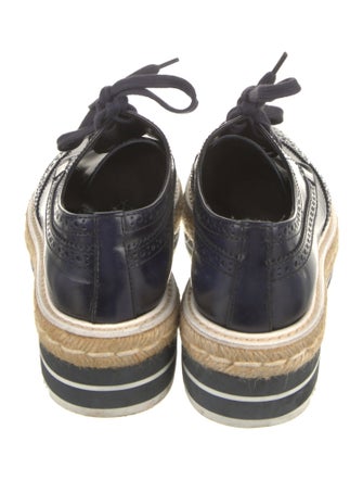 Prada Leather Lasercut Accents Oxfords