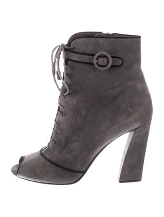 Prada Suede Lace-Up Boots