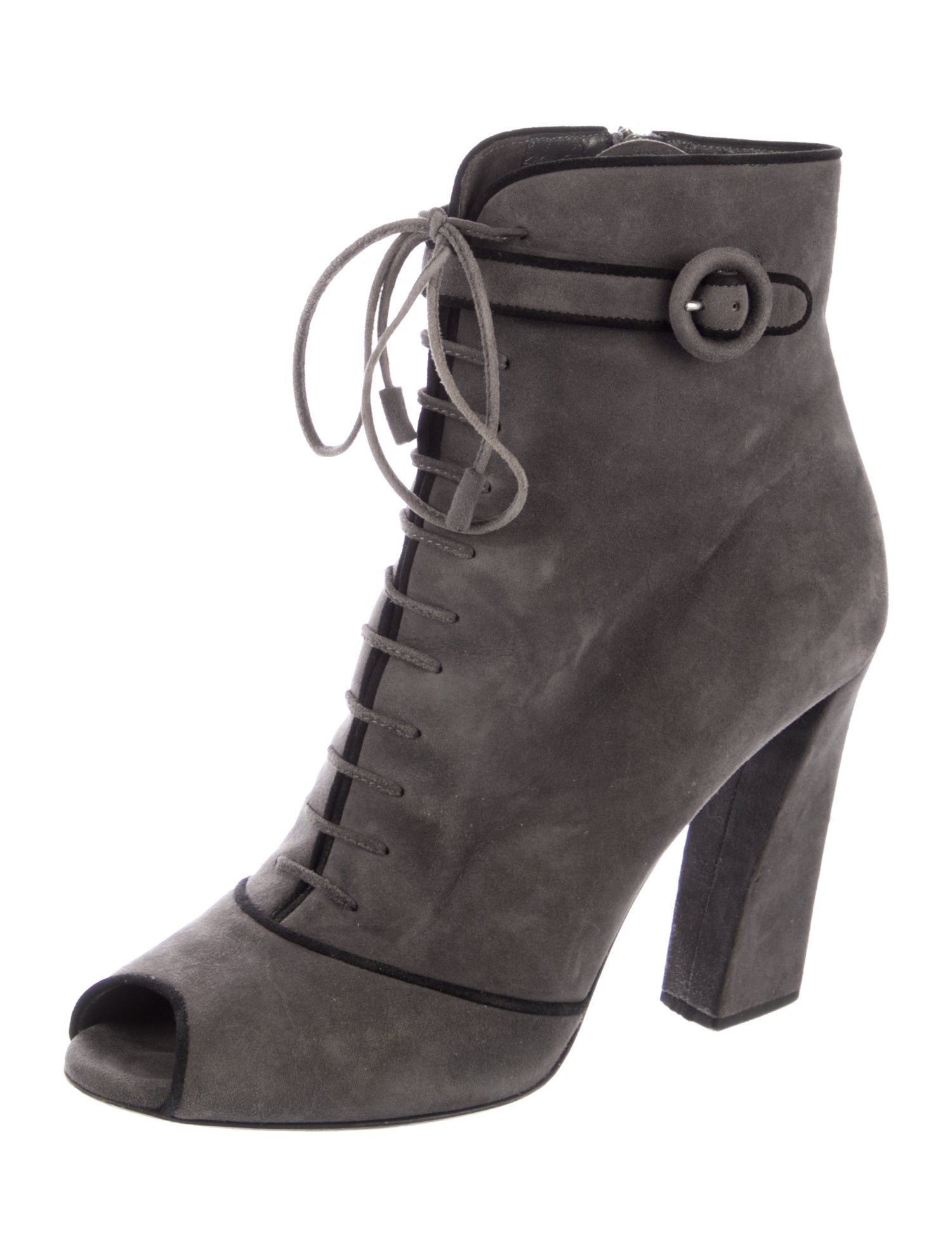 Prada Suede Lace-Up Boots