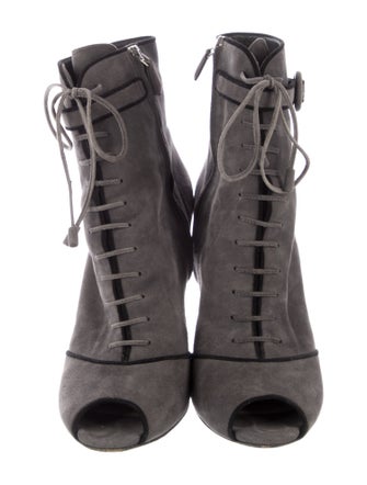 Prada Suede Lace-Up Boots