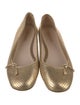 Prada Leather Bow Accents Ballet Flats