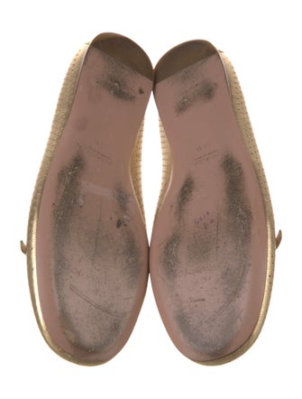 Prada Leather Bow Accents Ballet Flats
