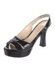 Prada Patent Leather Slingback Sandals