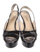 Prada Patent Leather Slingback Sandals