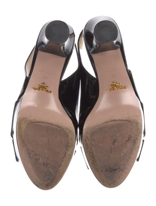 Prada Patent Leather Slingback Sandals