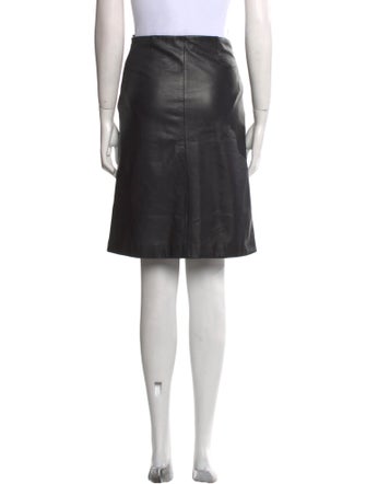 Prada Leather Knee-Length Skirt