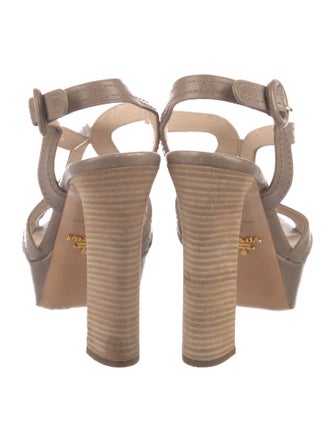 Prada Leather Slingback Sandals