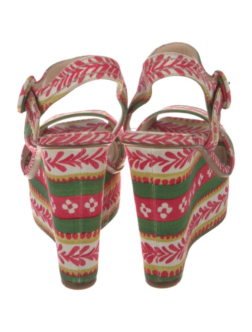 Prada Canvas Printed Slingback Pumps