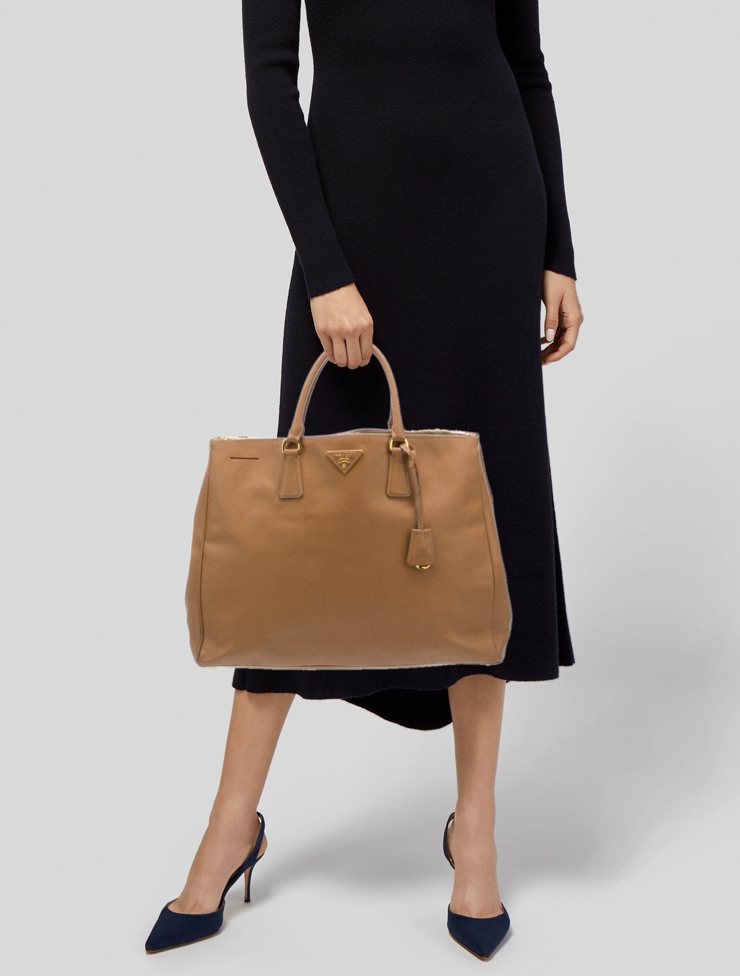 Prada Saffiano Lux Leather Galleria Double Zip XL