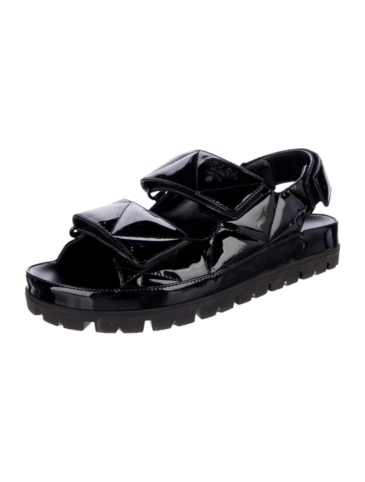 508-CHANTEL Sandal | Black Patent