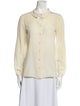 Prada Silk Long Sleeve Button-Up Top