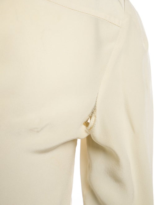 Prada Silk Long Sleeve Button-Up Top