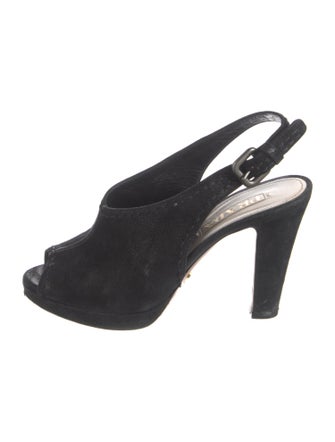 Prada Suede Slingback Pumps
