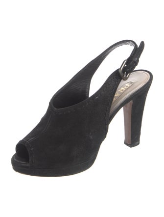 Prada Suede Slingback Pumps