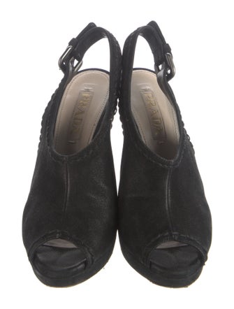 Prada Suede Slingback Pumps