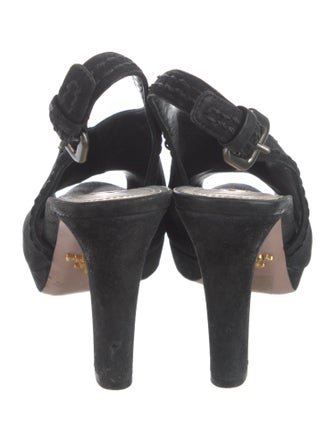 Prada Suede Slingback Pumps
