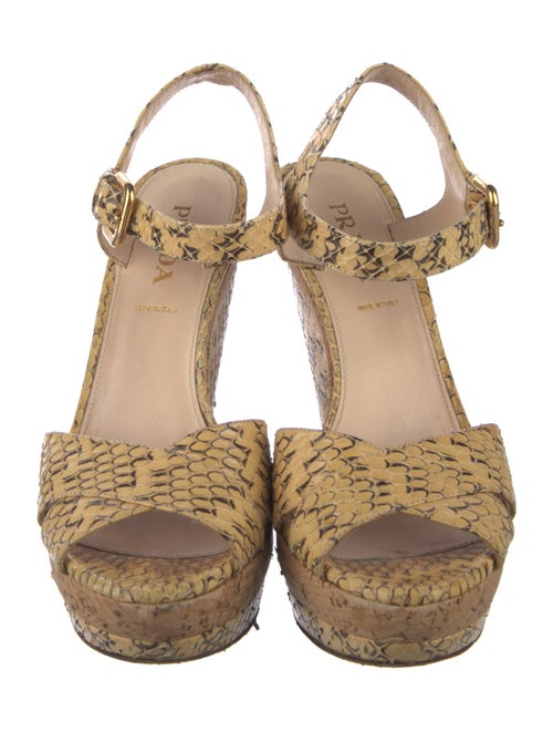 Prada Snakeskin Animal Print Espadrilles