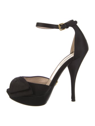 Prada Bow Accents D'Orsay Pumps