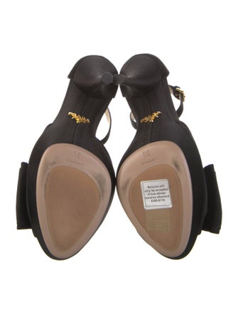 Prada Bow Accents D'Orsay Pumps