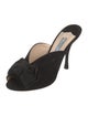 Prada Suede Bow Accents Mules