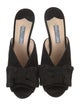 Prada Suede Bow Accents Mules