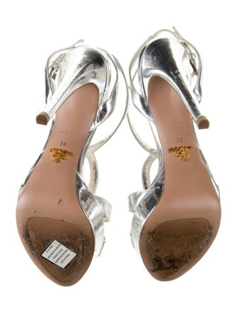 Prada Patent Leather Printed T-Strap Pumps