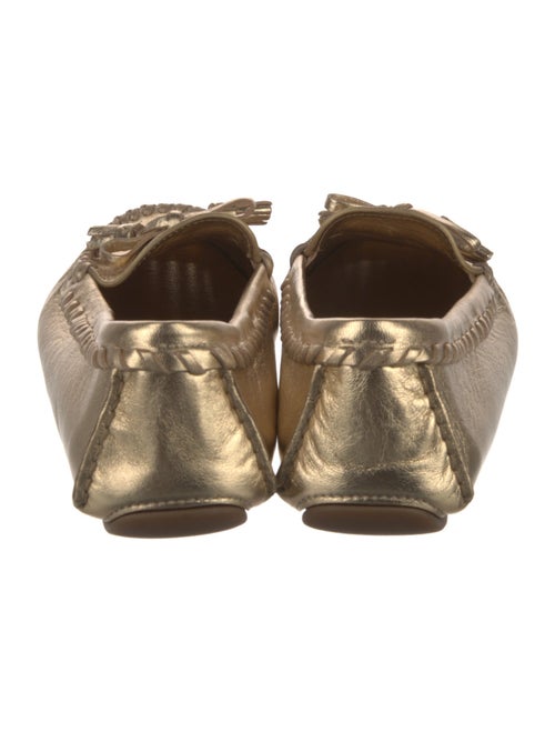 Prada Leather Bow Accents Loafers