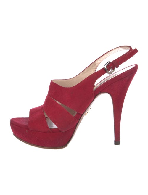 Prada Suede Slingback Sandals