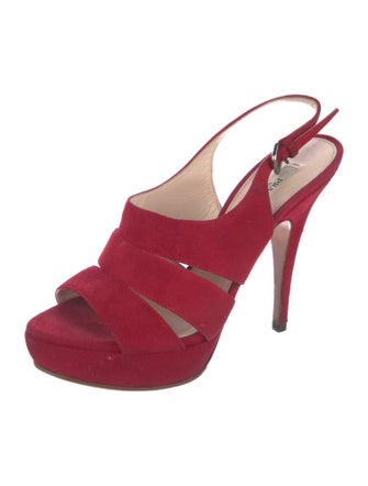 Prada Suede Slingback Sandals